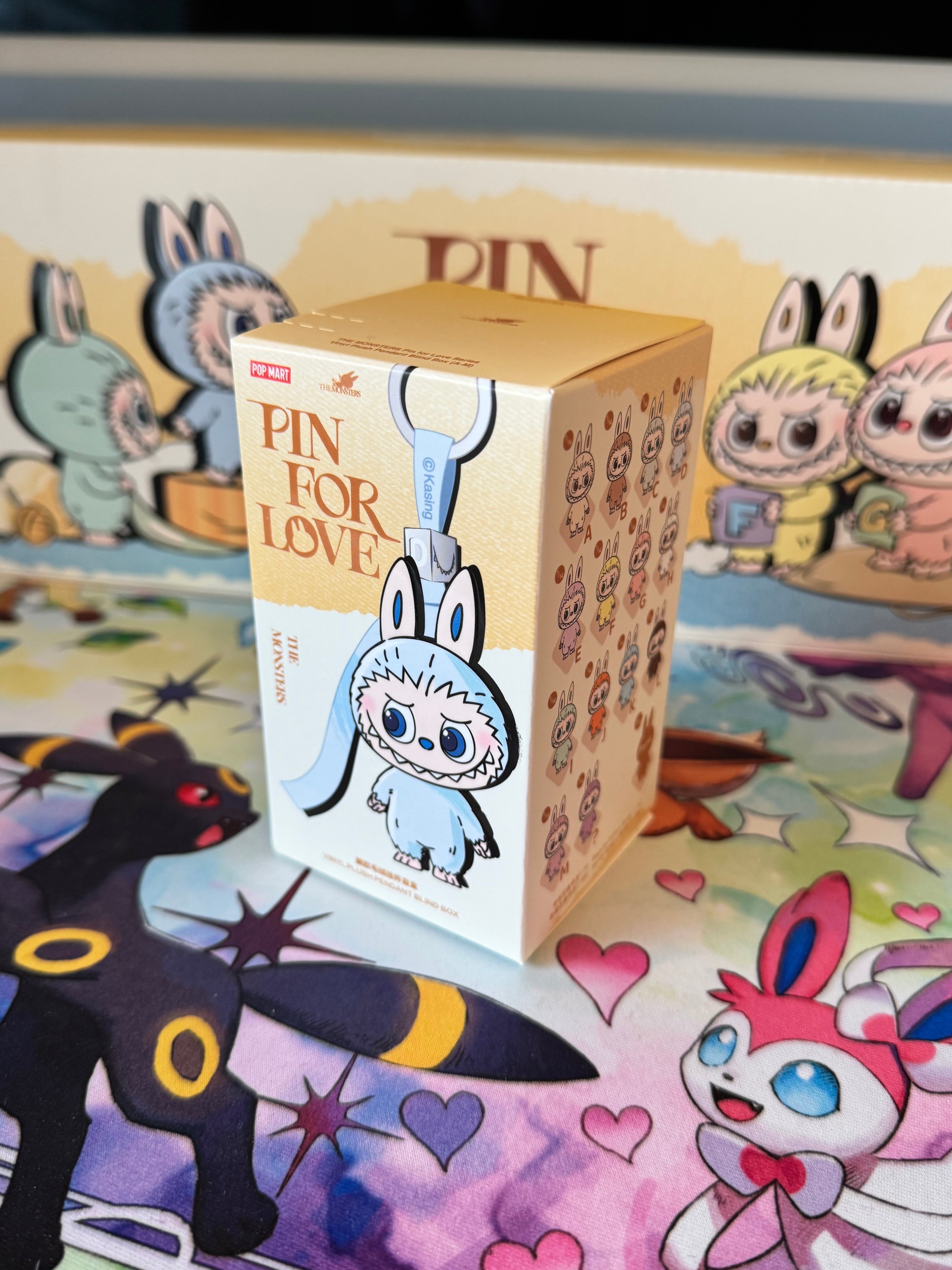 Letters A - M POP MART Labubu - GenuineThe Monsters Pin For Love Vinyl Plush Pendant Blind Box