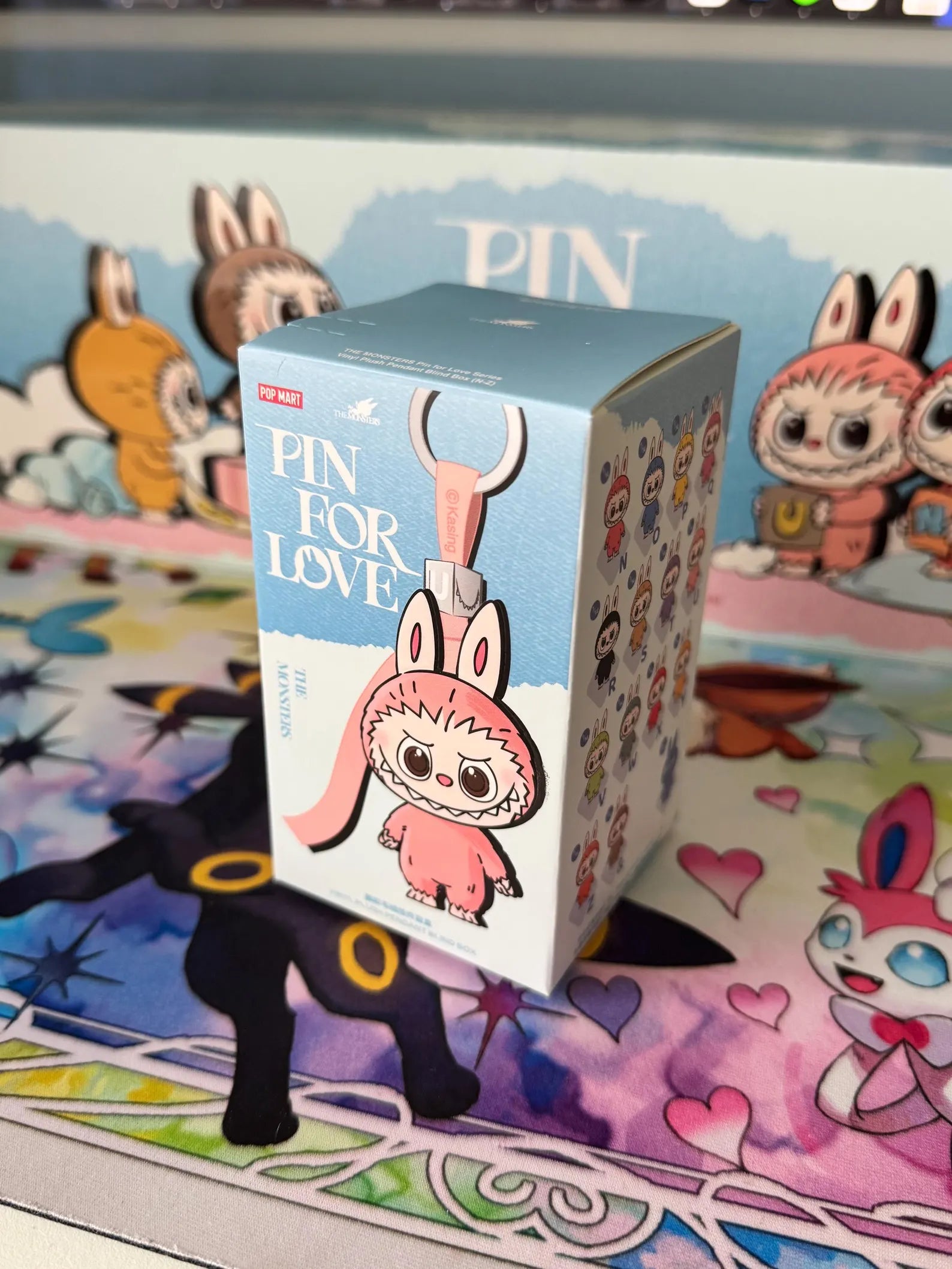 Letters N - Z POP MART Labubu - Genuine The Monsters Pin For Love Vinyl Plush Pendant Blind Box